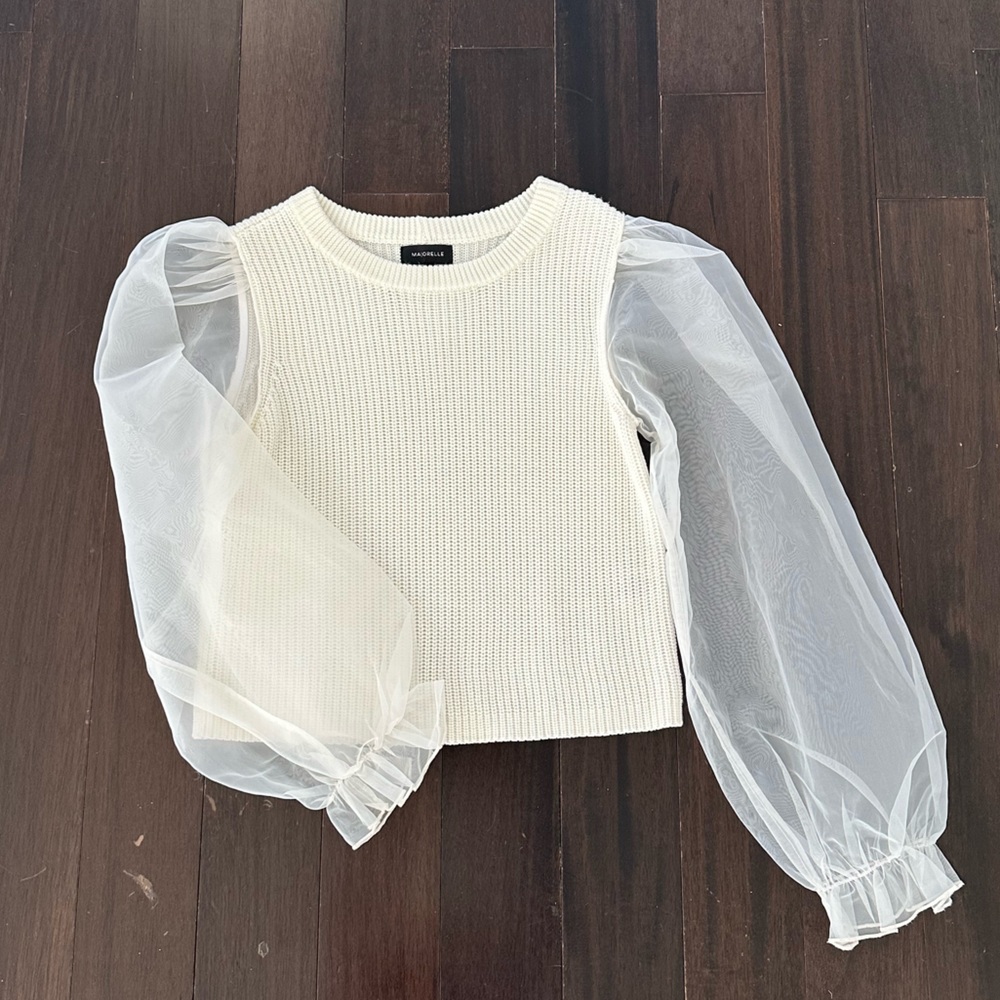 MAJORELLE Ivory Knit Sweater
